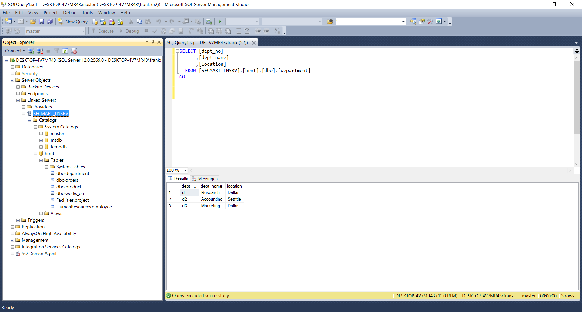 Linked Server with Four Part Names image.